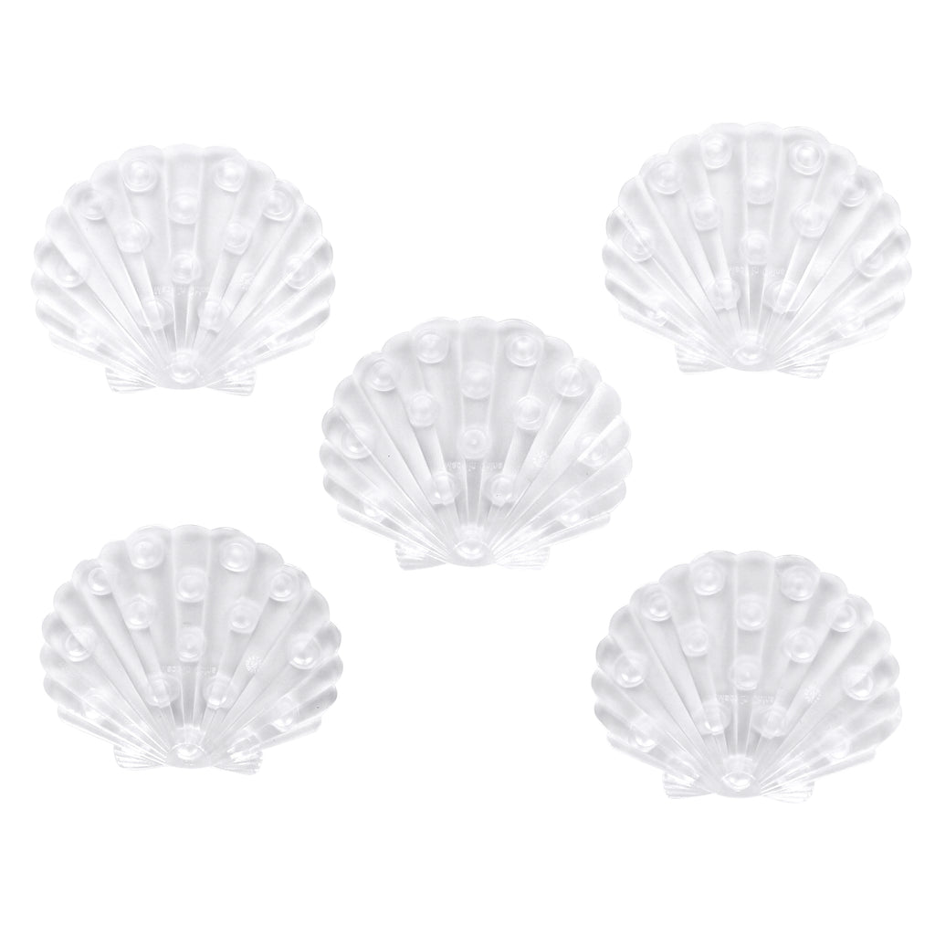 Home+Solutions Clear Shell Suction Cup Tub Treads, 5 Piece Set – Ginsey ...